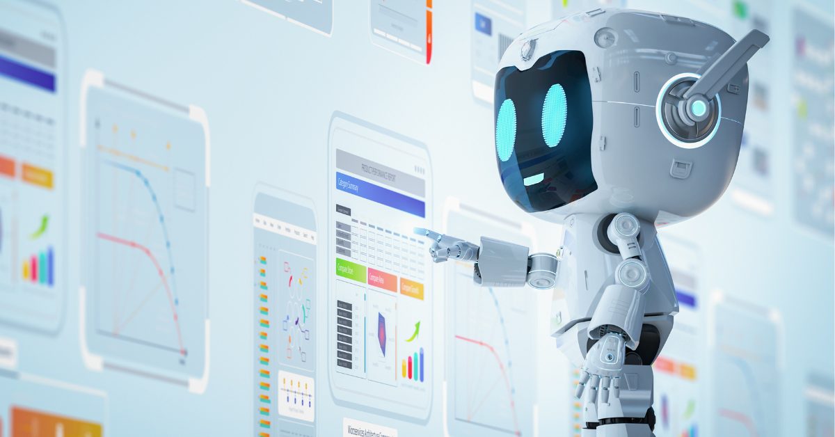 Image featuring a robot chatbot